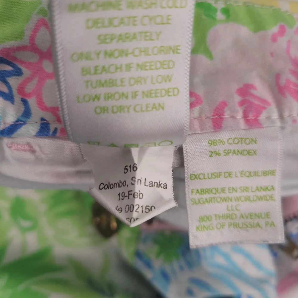 LILLY PULITZER Shorts Size 10 Buttercup Scallop Hem Lightweight 4